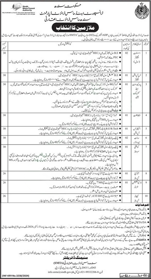 1. Engineer 2. Accountant 3. Supervisor 4. Surveyor 5. Computer Operator 